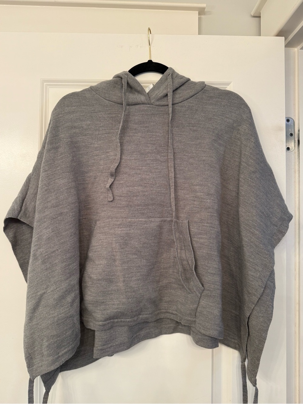 lululemon athletica gray Hooded Nursing Poncho Sweater